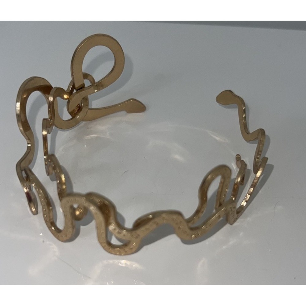 ZARA Gold Snake Arm Cuff Bracelet Set Wavy Coil Serpent Design Large  (…/b61)